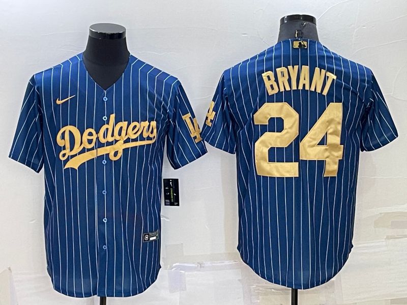 Men Los Angeles Dodgers #24 Bryant Blue Gold Throwback Nike 2022 MLB Jerseys->los angeles dodgers->MLB Jersey
